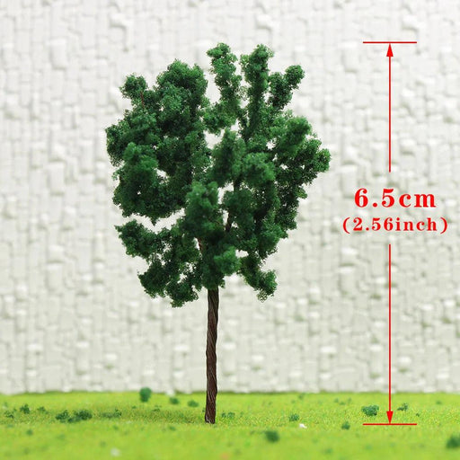 20PCS HO TT Scale 7cm Model Green Trees 1/100 (Plastic) D7040 - upgraderc