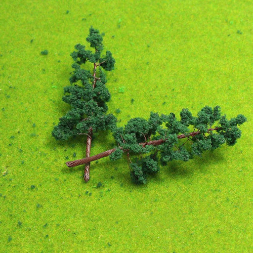 20PCS OO HO Scale 80mm Model Green Trees 1/87 (Plastic) D8030 - upgraderc