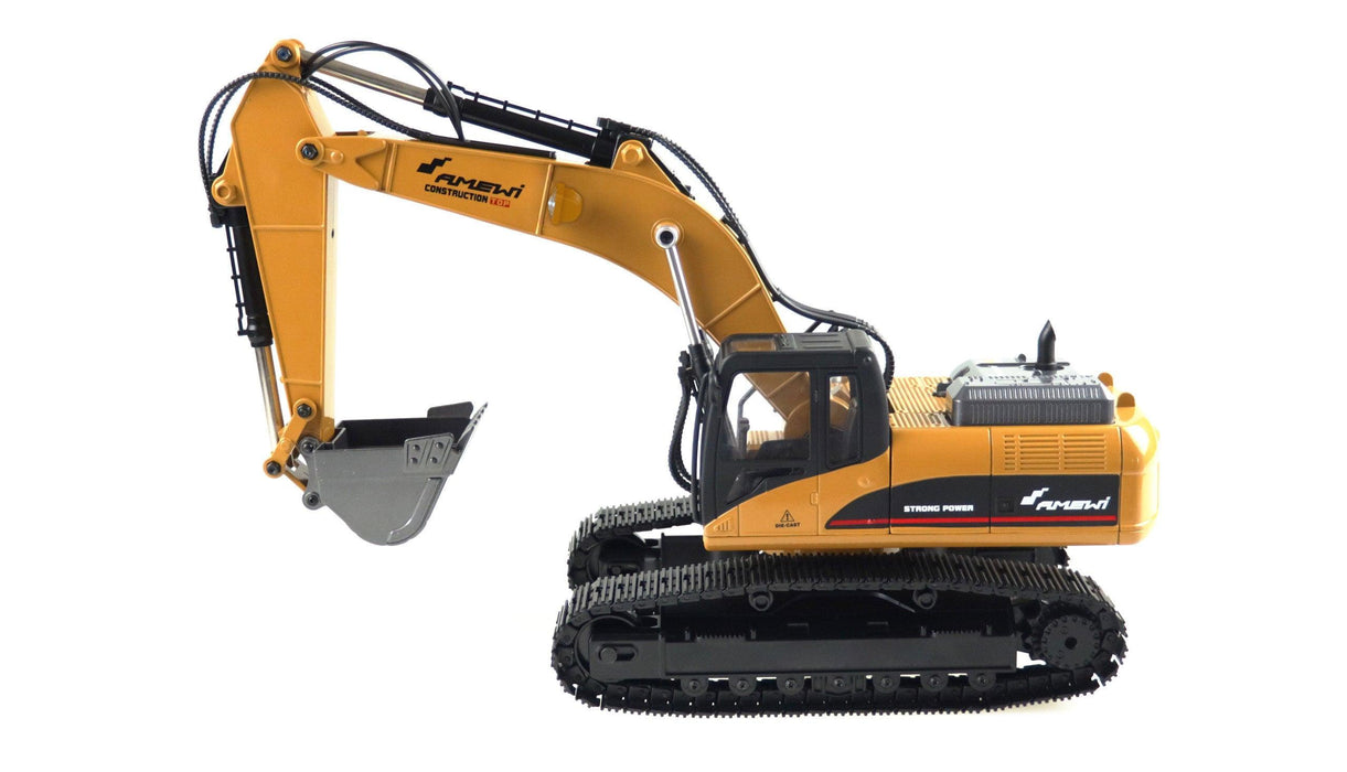 Amewi G704E Excavator in Leather Look Case 1/14 PNP (fully metal)