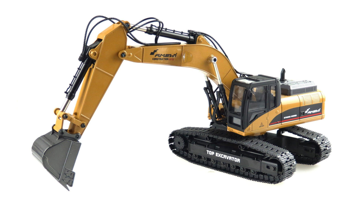 Amewi G704E Excavator in Leather Look Case 1/14 PNP (fully metal)