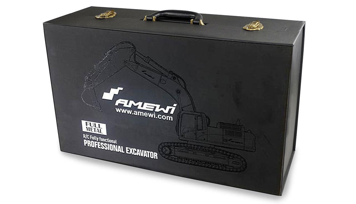 Amewi G704E Excavator in Leather Look Case 1/14 PNP (fully metal)