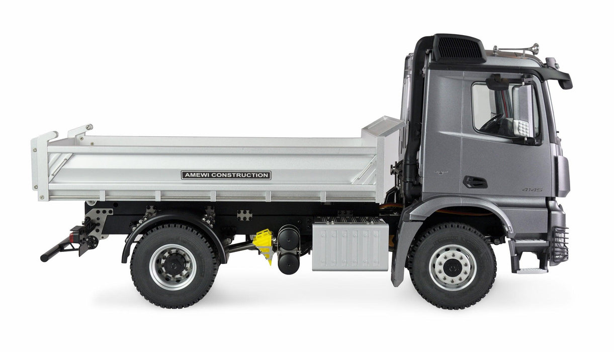 Amewi Mercedes-Benz Arocs Hydraulic Dump Truck Pro 4x4 1/14 PNP (Metaal, grijs)