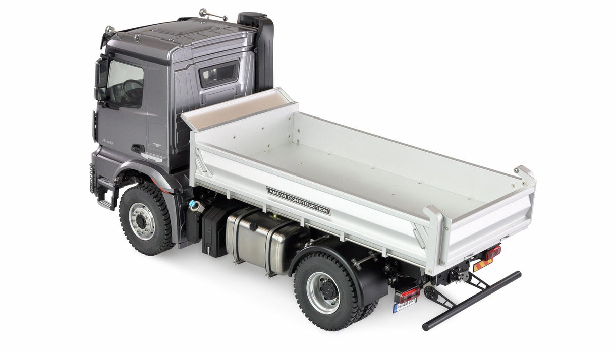 Amewi Mercedes-Benz Arocs Hydraulic Dump Truck Pro 4x4 1/14 PNP (Metaal, grijs)