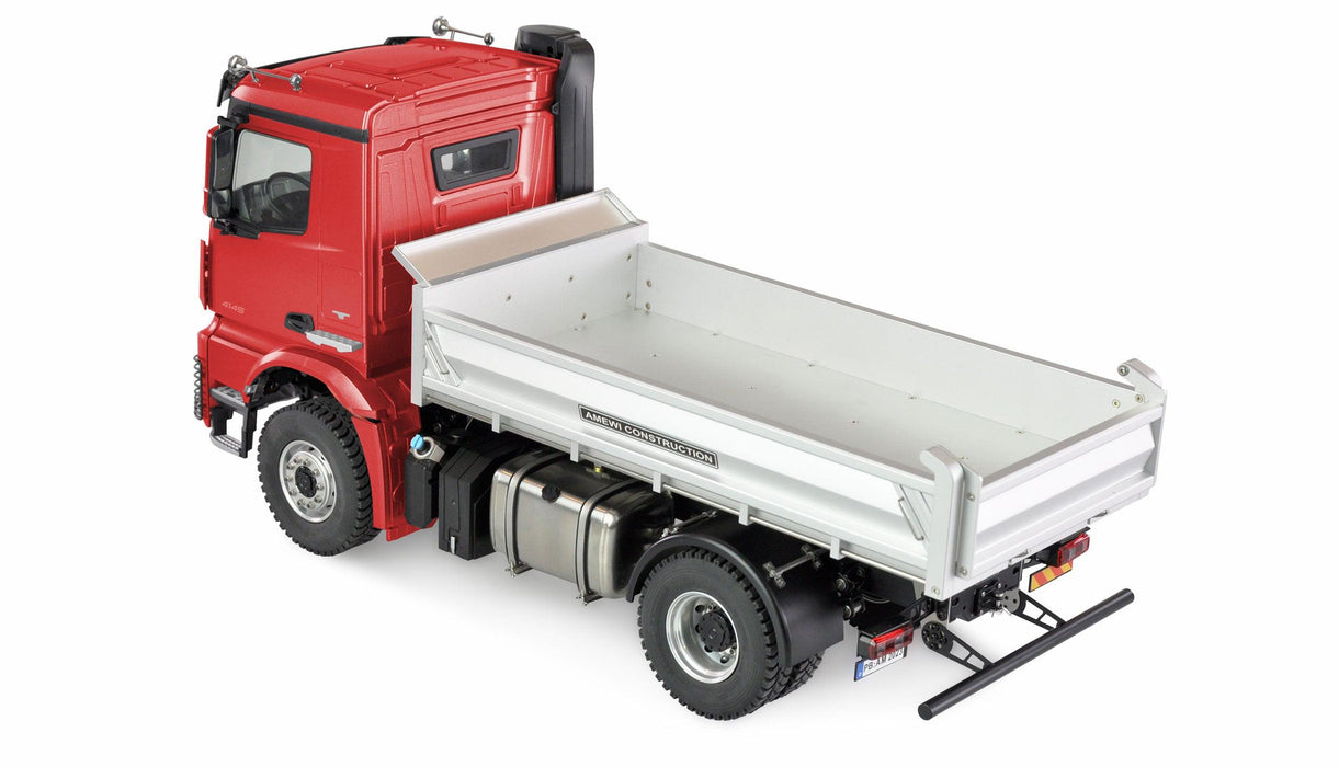 Amewi Mercedes-Benz Arocs Hydraulic Dump Truck Pro 4x4 1/14 PNP (Metaal, rood)
