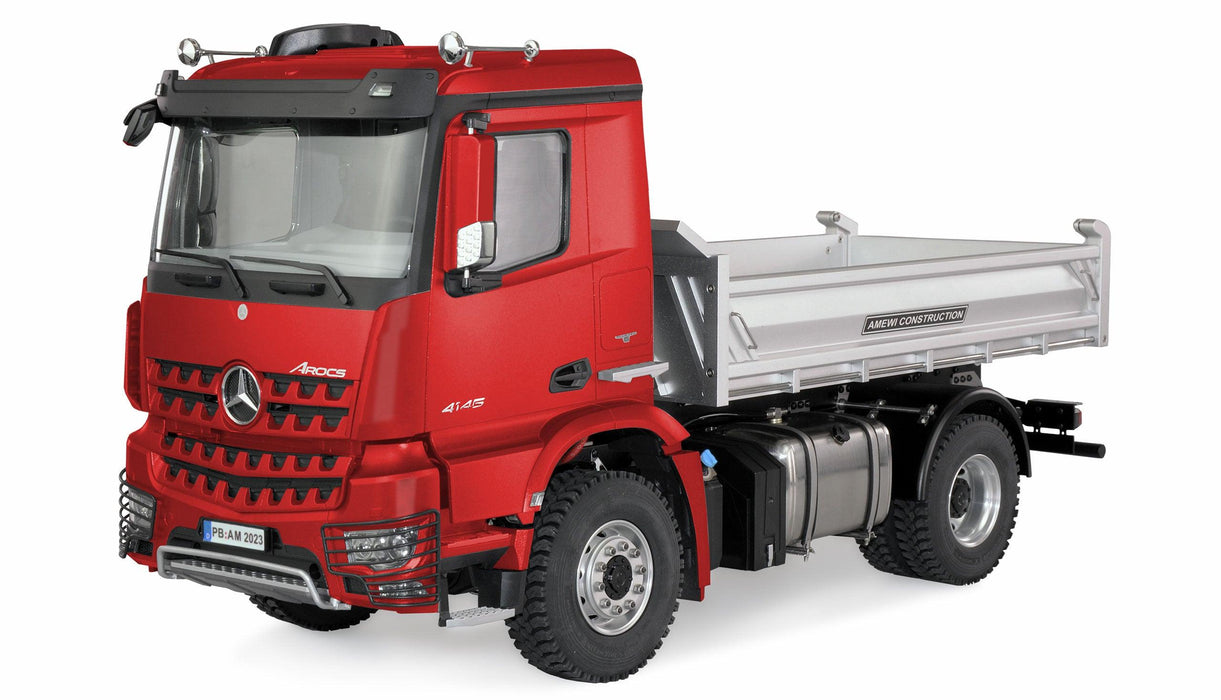 Amewi Mercedes-Benz Arocs Hydraulic Dump Truck Pro 4x4 1/14 PNP (Metaal, rood)