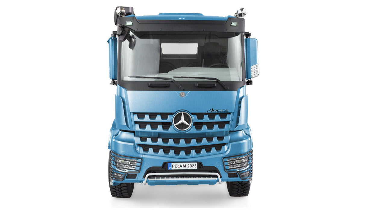 Amewi Mercedes-Benz Arocs Hydraulic Dump Truck Pro 4x4 1/14 PNP (Metaal, lichtblauw)