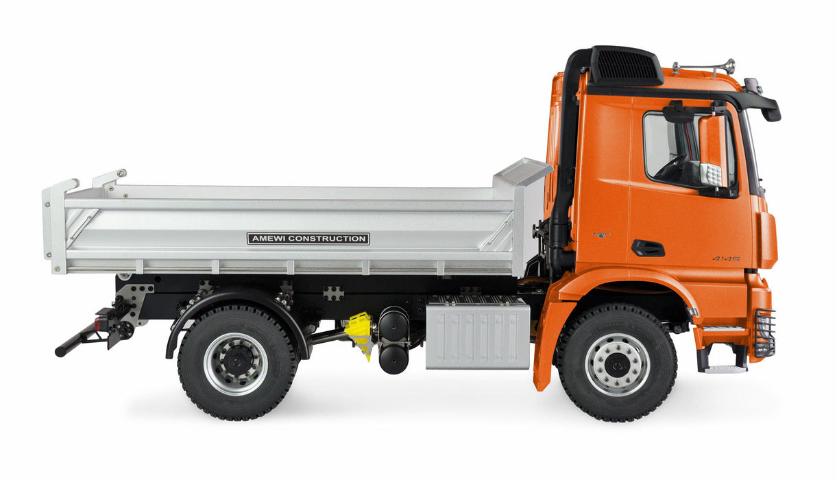 Amewi Mercedes-Benz Arocs Hydraulic Dump Truck Pro 4x4 1/14 PNP (Metaal, oranje)