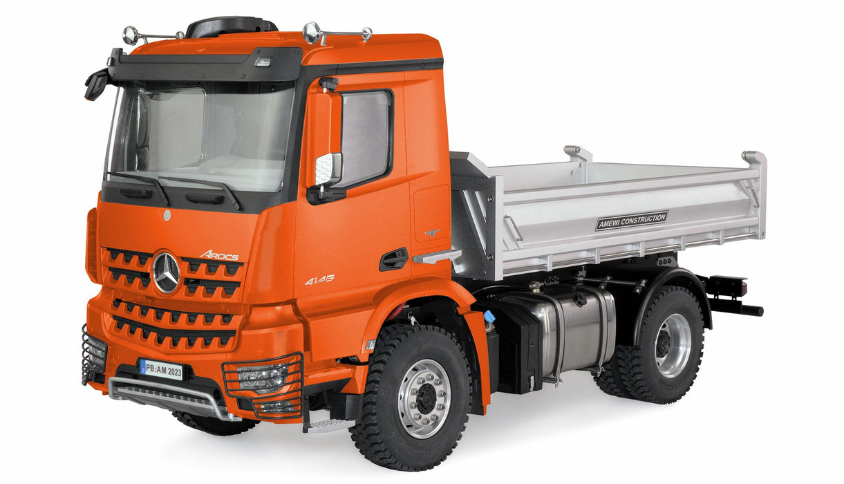 Amewi Mercedes-Benz Arocs Hydraulic Dump Truck Pro 4x4 1/14 PNP (Metaal, oranje)