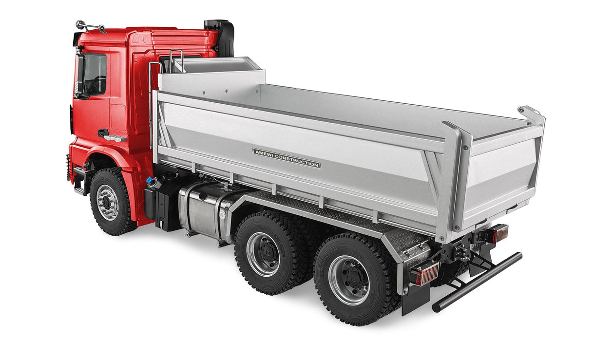 Amewi Mercedes-Benz Arocs Hydraulic Dump Truck Pro 6x6 1/14 PNP (Metaal, rood)