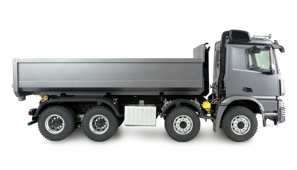 Amewi Mercedes-Benz Arocs Hydraulic Dump Truck Pro 8x8 1/14 PNP (Metaal, grijs)