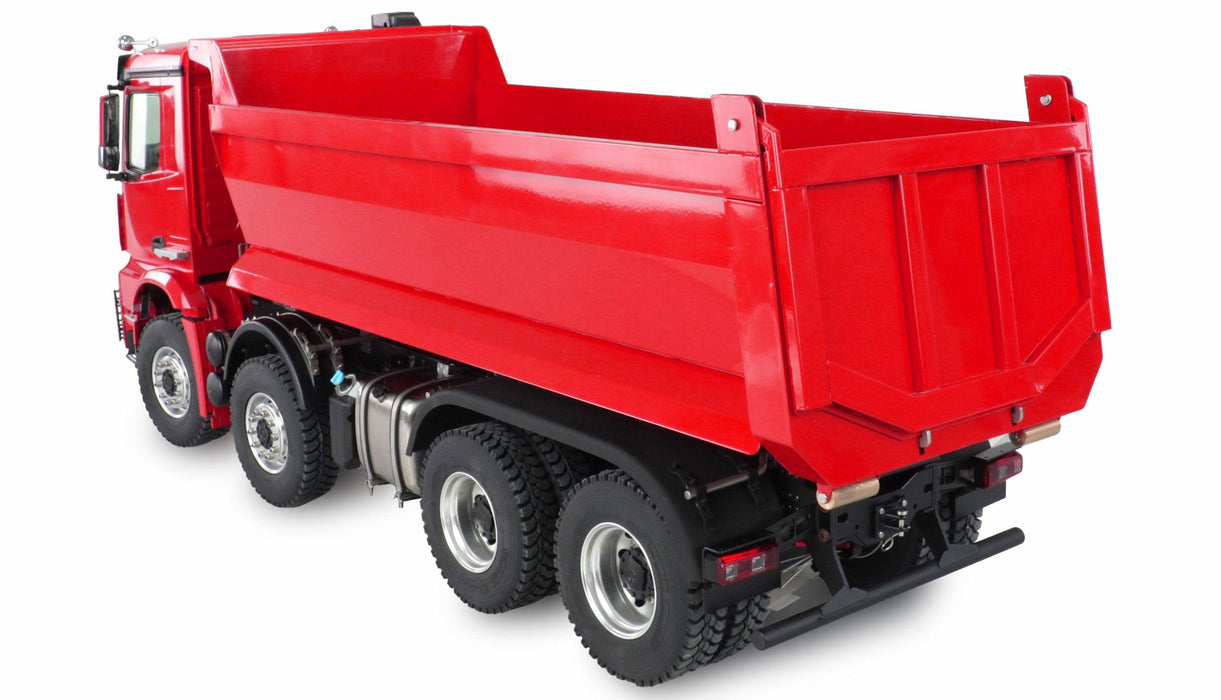 Amewi Mercedes-Benz Arocs Hydraulic Dump Truck Pro 8x8 1/14 PNP (Metaal, rood)