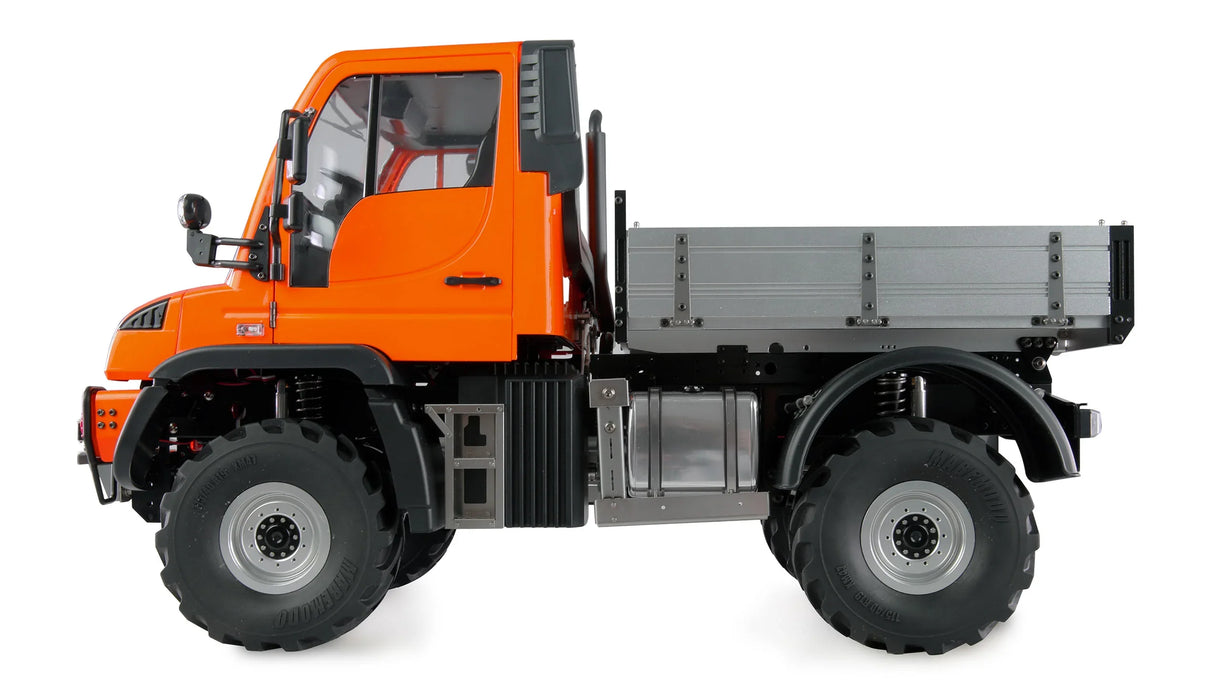 Mercedes-Benz Unimog Porte-outil Chenille 1/10 RTR (Oranje)
