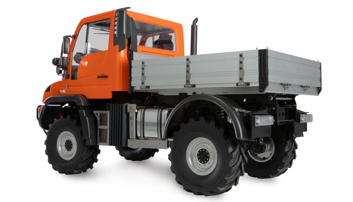 Mercedes-Benz Unimog Porte-outil Chenille 1/10 RTR (Oranje)