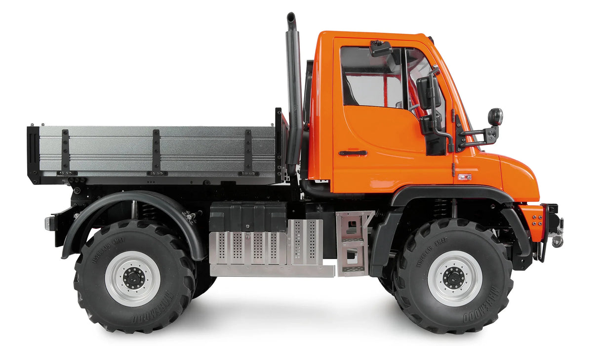 Mercedes-Benz Unimog Porte-outil Chenille 1/10 RTR (Oranje)