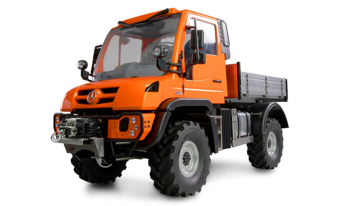 Mercedes-Benz Unimog Porte-outil Chenille 1/10 RTR (Oranje)