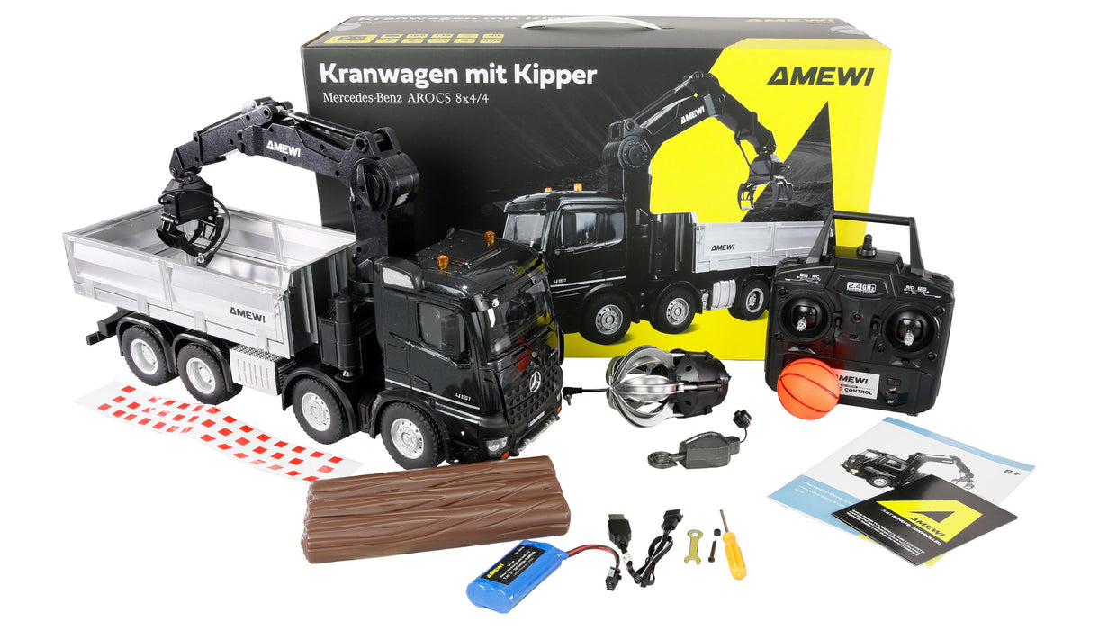 Amewi Mercedes-Benz Arocs Crane Truck 8x4/4 4WD 1/18 PNP