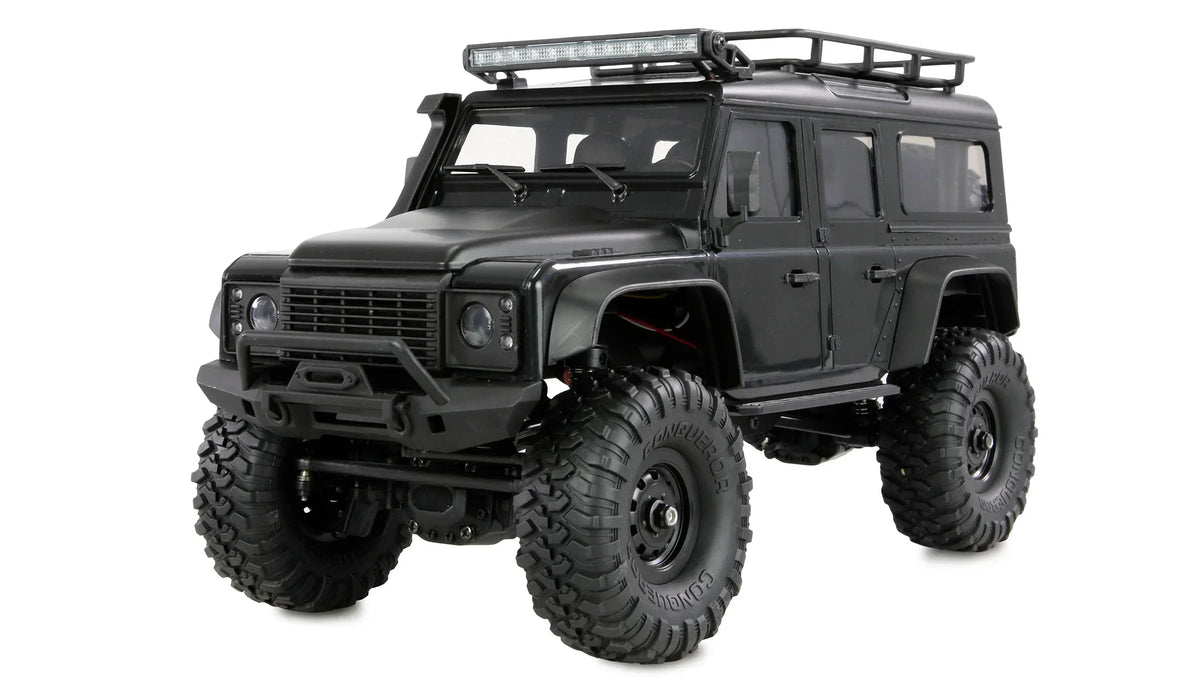 Amewi AMXRock Mini-D90 Scale Crawler 4WD 1:16 RTR Noir avec télécommande, batterie, câble de charge Amewi AMXRock Mini-D90 Scale Crawler 4WD 1:16 RTR Noir avec télécommande, batterie, câble de charge