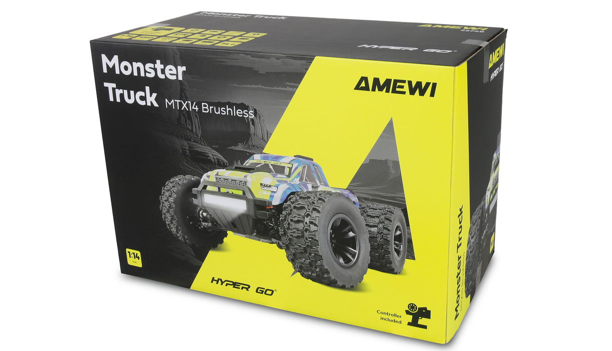 MJX Hyper Go MTX14 Monster Truck brushless 4WD 1/14 PNP