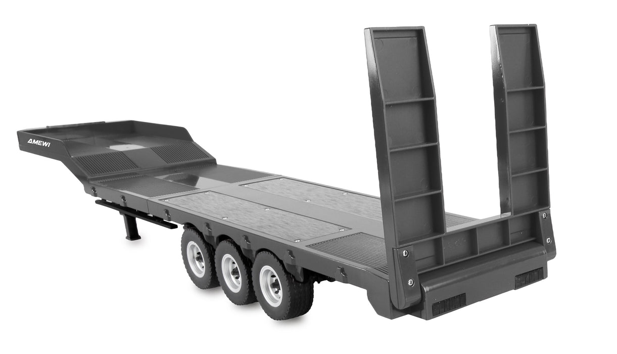 Amewi Flatbed Semi-Trailer Three Axles for Scania 1/18 (Silver)