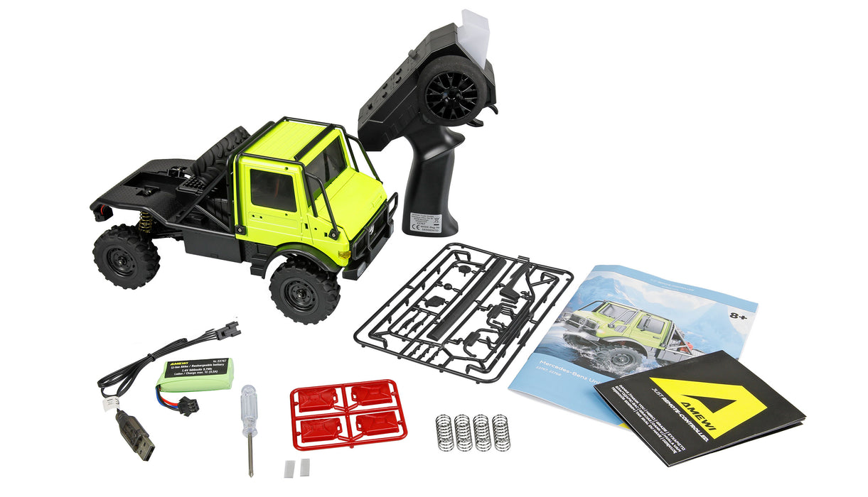 Amewi Mercedes-Benz Unimog U4000 Scale Crawler 4WD 1/18 PNP (Green)