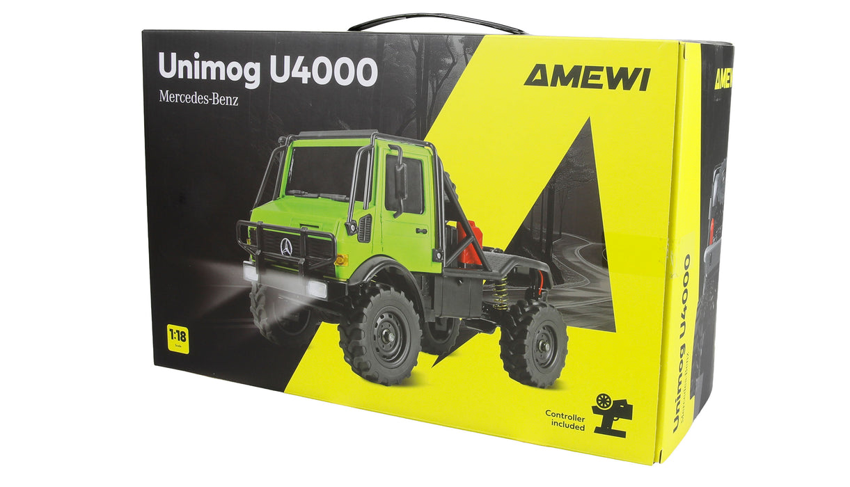 Amewi Mercedes-Benz Unimog U4000 Scale Crawler 4WD 1/18 PNP (Grey)