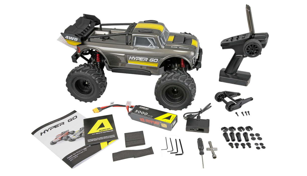 MJX Hyper Go TX10 Truggy Brushless 1/10 PNP (Grey)