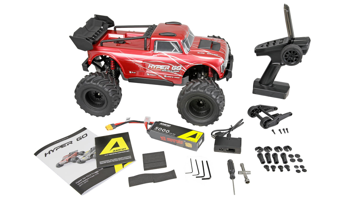 MJX Hyper Go TX10 Truggy Brushless 1/10 PNP (Red)