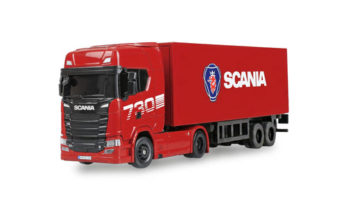 Amewi Mini Scania 730 S with Box Semi-trailer 4WD 1/64 RTR (Red)