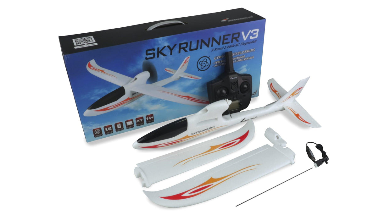 Amewi Skyrunner V3 Glider w/ Gyro 750mm Airplane PNP (Foam)