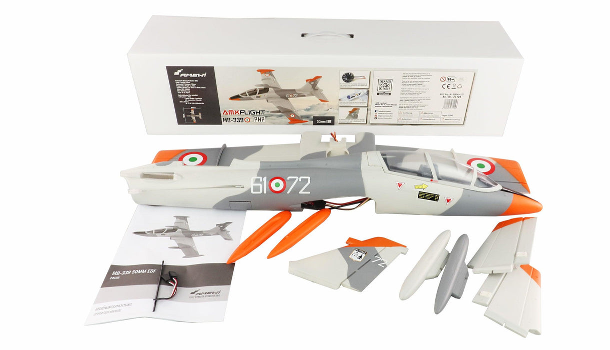 Amewi AMXFlight MB-339 EDF Jet 820mm Avion BNF (Schuim)