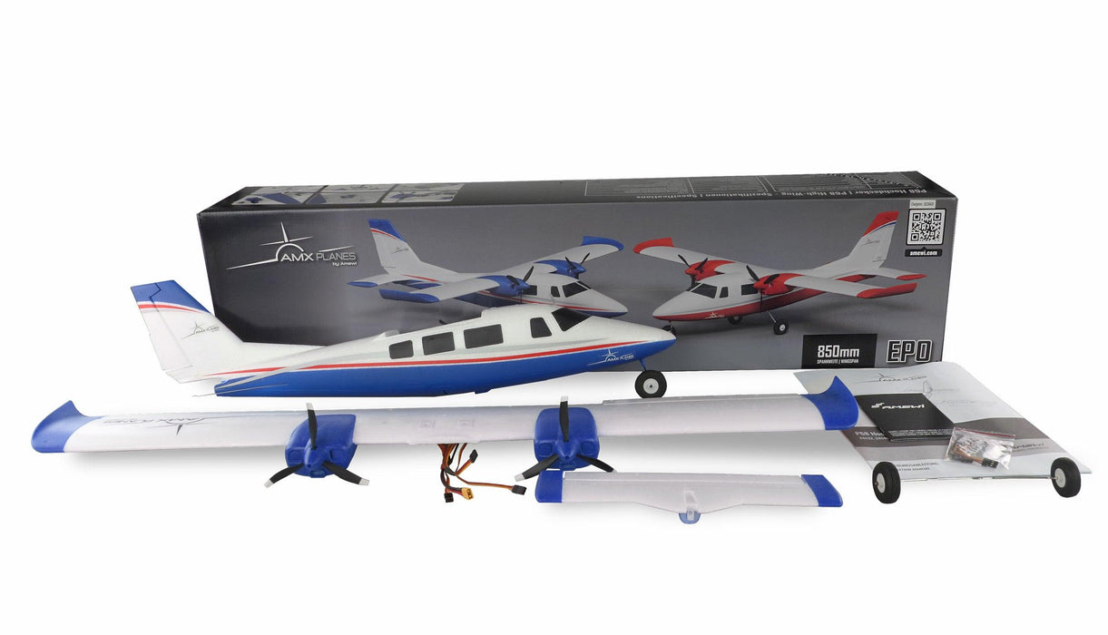 Amewi AMXPlanes P68 High Wing 850mm Airplane BNF (Foam)