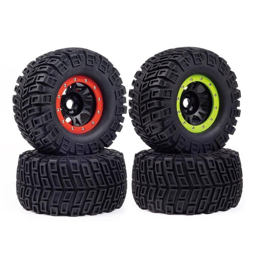 2/4PCS 166mm Wheel Rim Tires for 1/8, 1/10 Monster Truck (Plastic+Rubber) Band en/of Velg Fimonda 