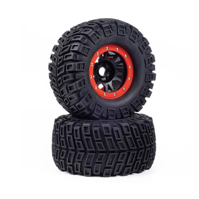 2/4PCS 166mm Wheel Rim Tires for 1/8, 1/10 Monster Truck (Plastic+Rubber) Band en/of Velg Fimonda Red 2pcs 