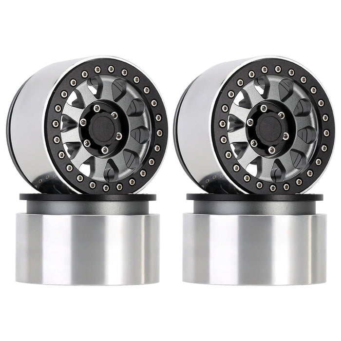 2/4PCS 2.9" Beadlock Wheel Rims for 1/6 Crawler (Aluminium) Band en/of Velg Injora 4PCS DGW-2903BG 