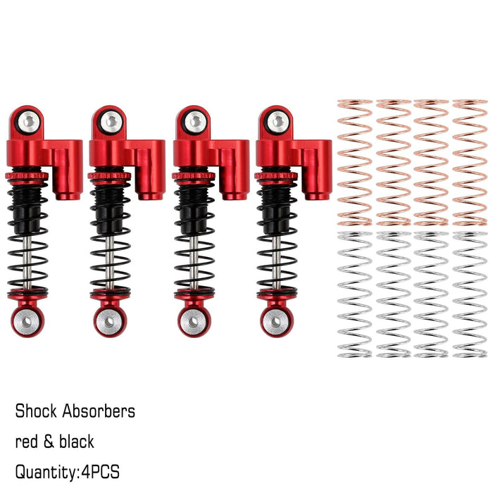 2/4PCS 32mm Shock Absorber for 1/24 Crawler (Aluminium) Schokdemper Injora 4PCS Red 1 