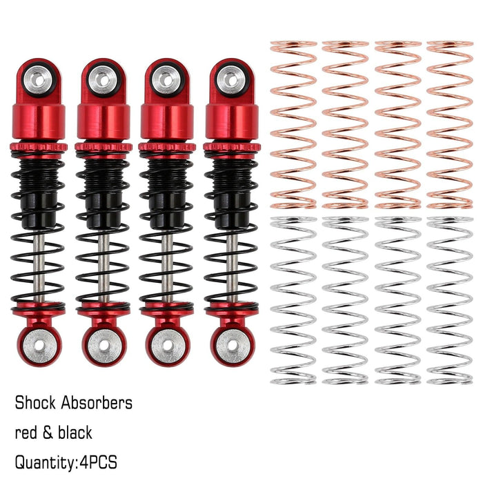 2/4PCS 32mm Shock Absorber for 1/24 Crawler (Aluminium) Schokdemper Injora 4PCS Red 