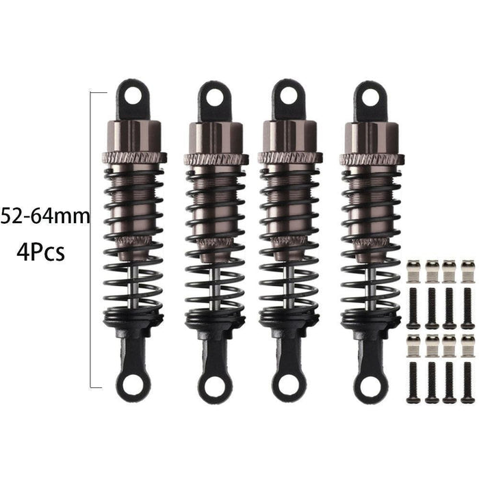 2/4PCS 52-64mm 1/8 Oil Shock Absorber (Aluminium) - upgraderc