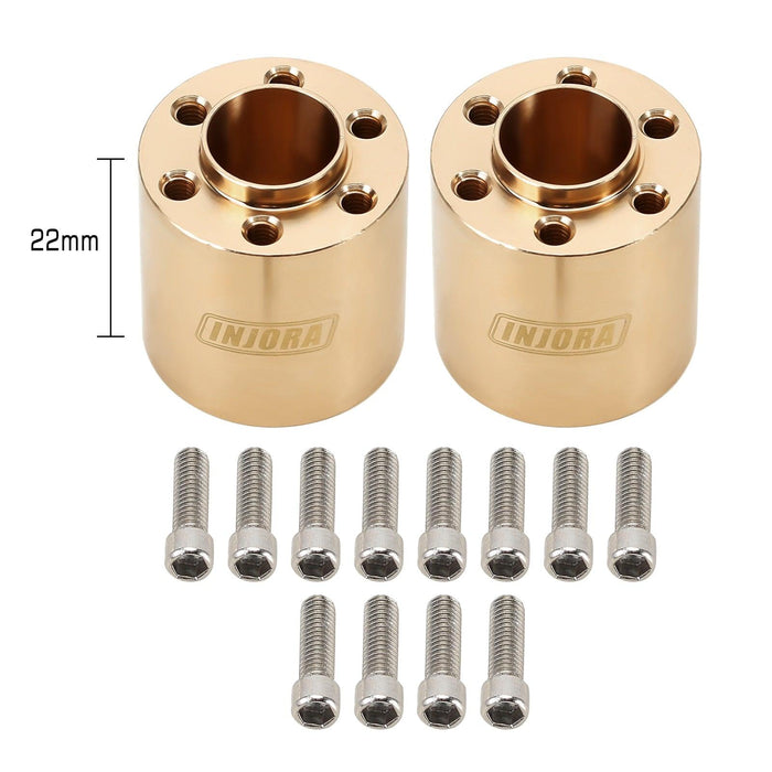 2/4PCS 6~22mm Beadlock Extended Hex Adapter for Axial, Traxxas 1/10 (Messing) Hex Adapter upgraderc 2pcs 22mm 