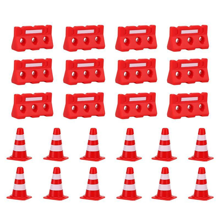 24pcs Mini Traffic Cones, Barricades (Plastic) Onderdeel upgraderc 