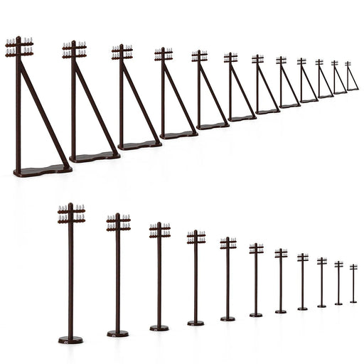 24PCS N Scale 4.3cm Power Poles 1/160 GY19150 - upgraderc