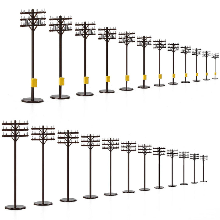 24PCS N Scale 7.5cm Power Poles 1/160 GY18150 - upgraderc