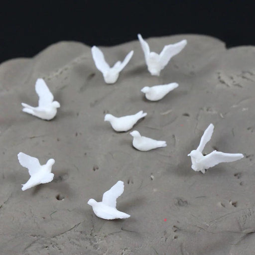 24PCS OO HO Scale Pigeon/Dove 1/75 (Plastic) GY26075 - upgraderc
