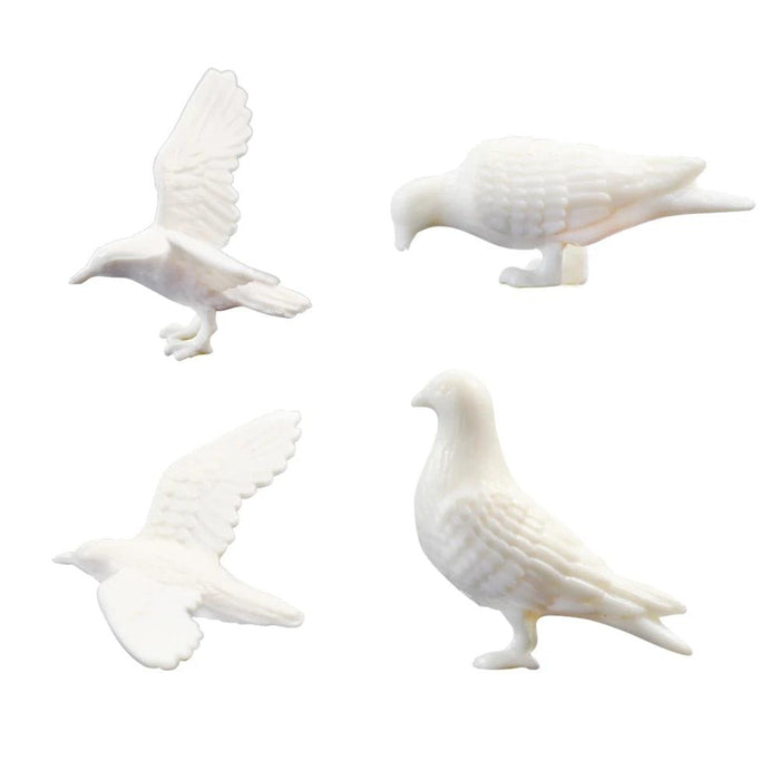 24PCS OO HO Scale Pigeon/Dove 1/75 (Plastic) GY26075 - upgraderc