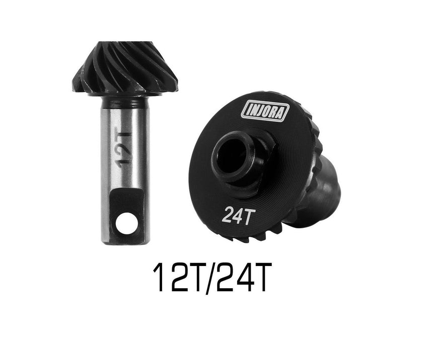 24T/12T, 22T/12T Front/Rear Axles Gear Set for Traxxas TRX4M 1/18 (Metaal) - upgraderc
