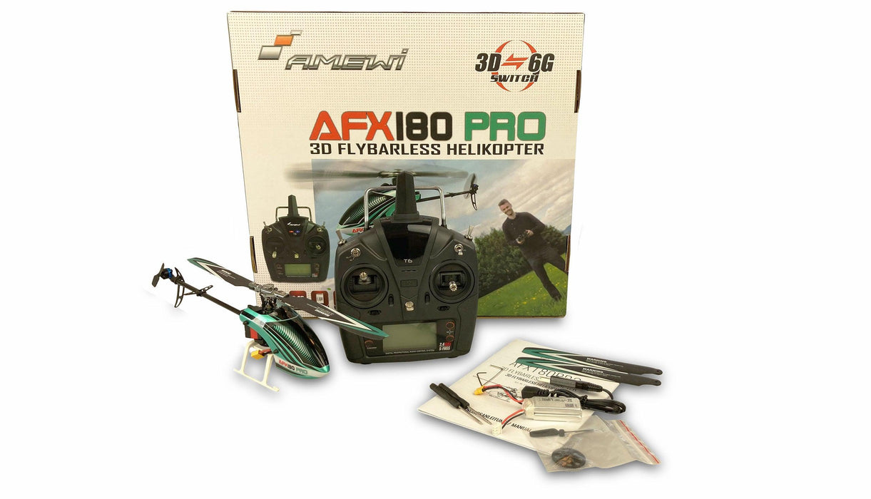 Amewi AFX180 PRO 3D/6G Flybarless CP Helicopter PNP