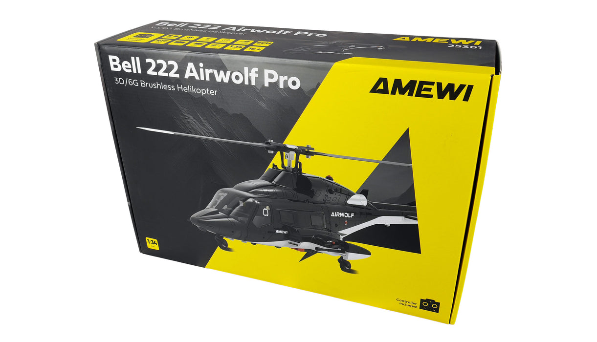 Amewi Bell 222 Airwolf Pro Hubschrauber 6-Kanal 3D/6G PNP