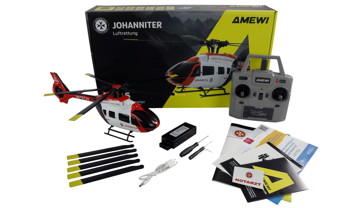 Amewi Johanniter H145 Brushless Hubschrauber PNP