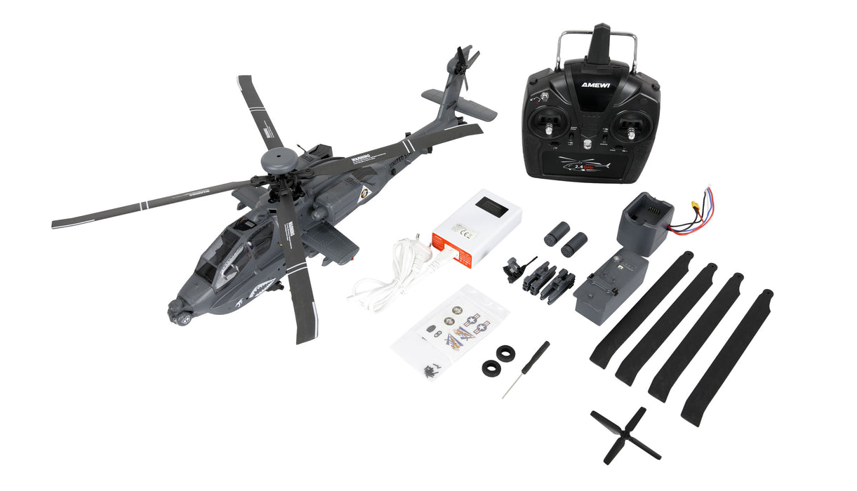 Amewi Apache AH-64D CP 6G/3D Hubschrauber PNP (Grau)