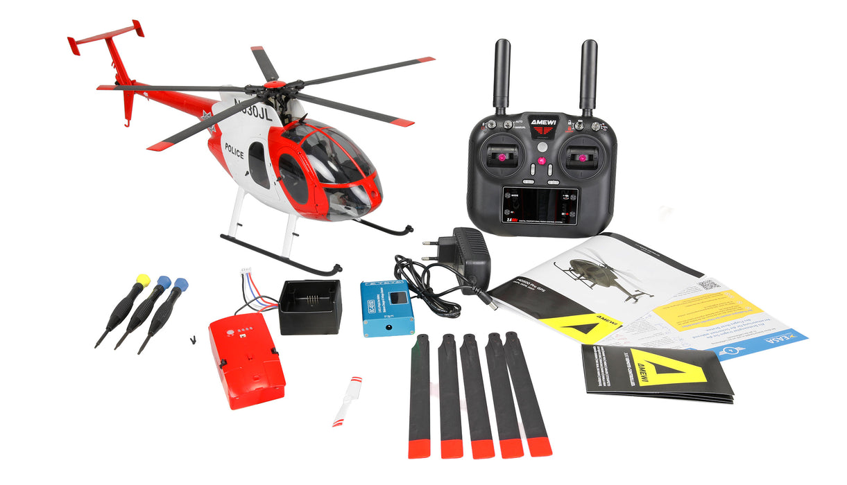 Amewi MD500 Pro GPS Helicopter Police 9-Channel 3D/6G PNP