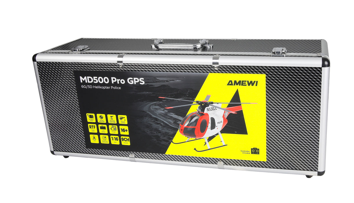 Amewi MD500 Pro GPS Helicopter Police 9-Channel 3D/6G PNP